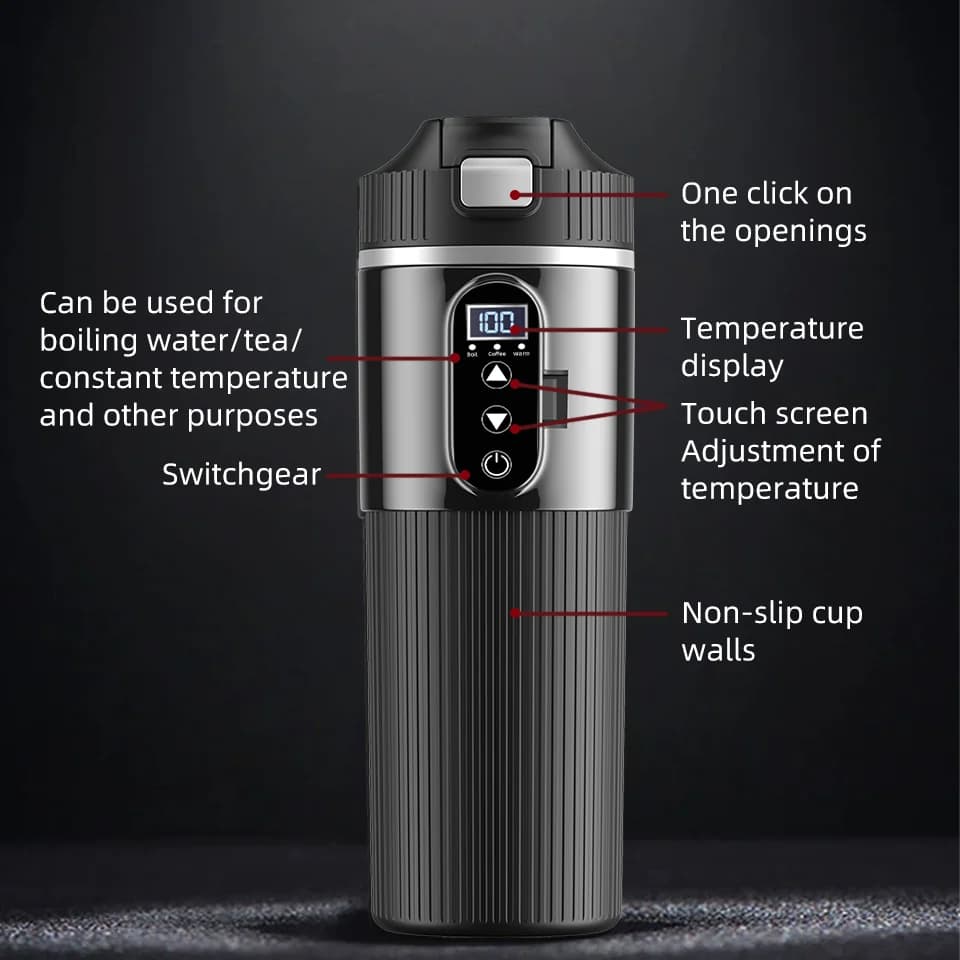 500ml 12V/24V elektrisk varmekop