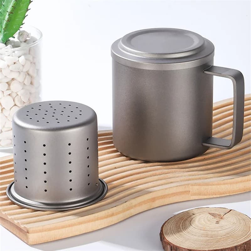450 ml ren titanium tefilterkop