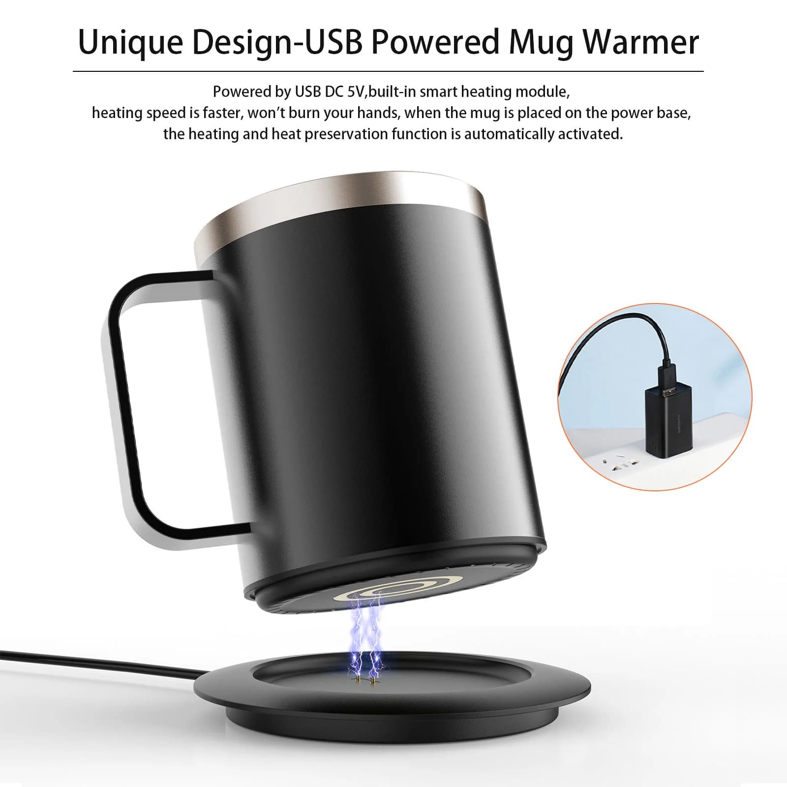 12oz USB-opvarmet kaffekrus