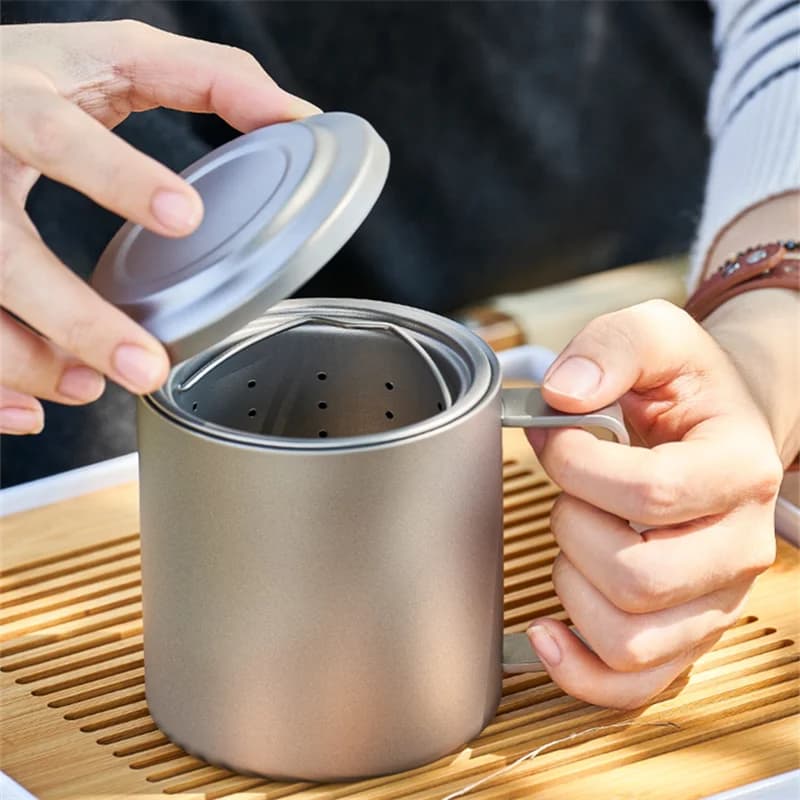 450 ml ren titanium tefilterkop