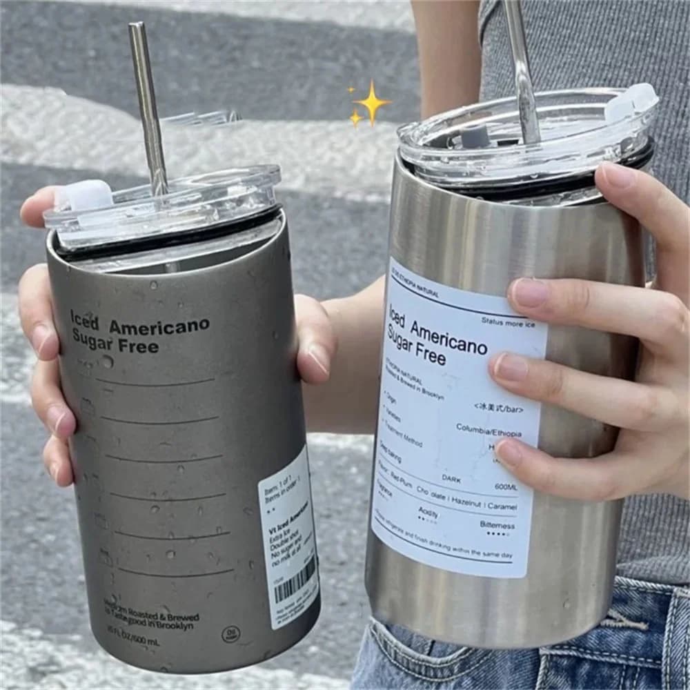600ml sugerørstermokop