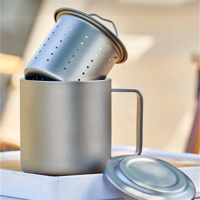 450 ml ren titanium tefilterkop