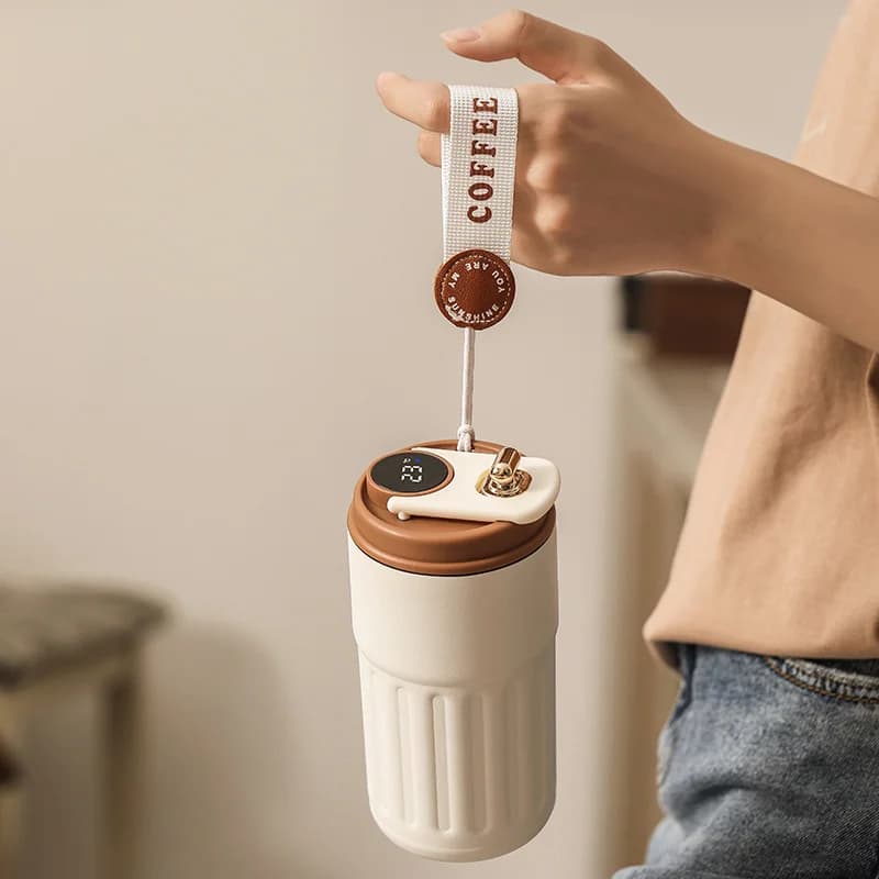 450ml termokop med temperaturdisplay
