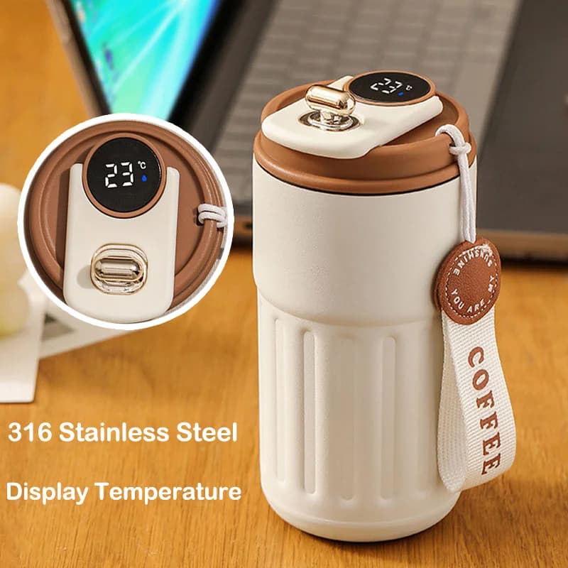 450ml termokop med temperaturdisplay