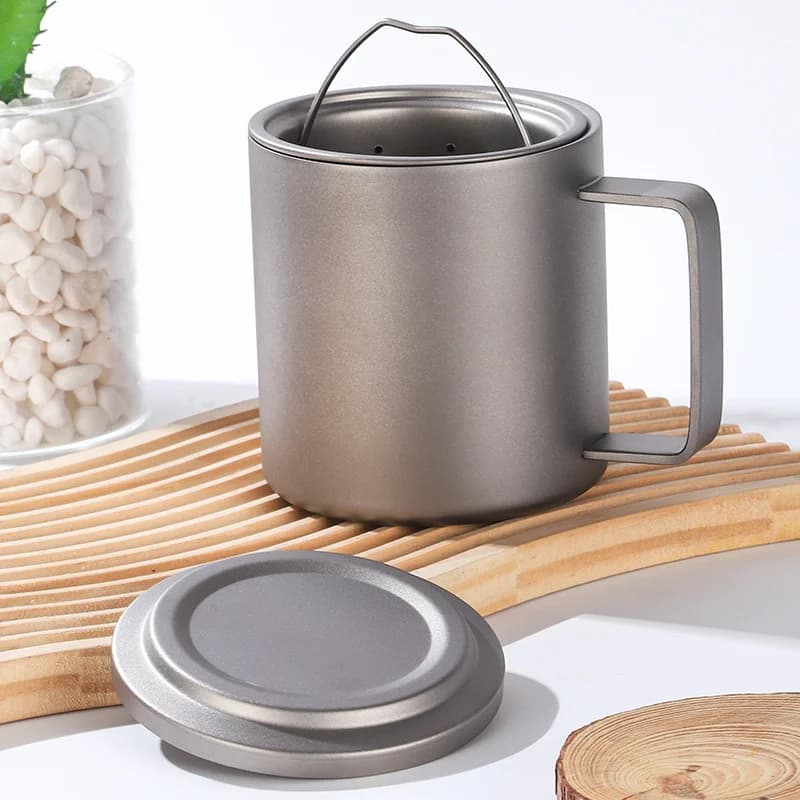 450 ml ren titanium tefilterkop