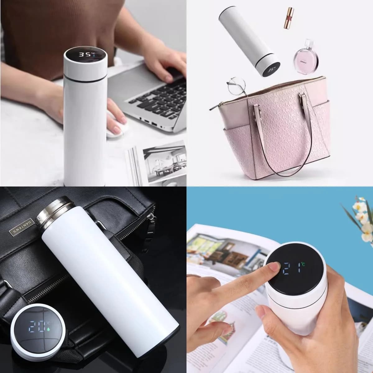 500ml termoflaske med temperaturdisplay