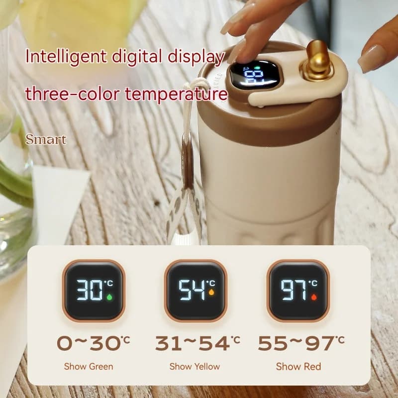 450ml termoflaske med temperaturdisplay